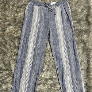 old navy striped linen pants